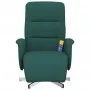 Sillón reclinable de masaje con reposapiés tela verde oscuro by , Armchairs - Ref: Foro24-356577, Price: 225,46 €, Discount: %