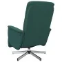 Sillón reclinable de masaje con reposapiés tela verde oscuro by , Armchairs - Ref: Foro24-356577, Price: 225,46 €, Discount: %