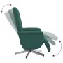 Sillón reclinable de masaje con reposapiés tela verde oscuro by , Armchairs - Ref: Foro24-356577, Price: 225,46 €, Discount: %