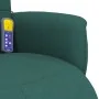 Sillón reclinable de masaje con reposapiés tela verde oscuro by , Armchairs - Ref: Foro24-356577, Price: 225,46 €, Discount: %