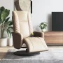 Sillón reclinable masaje reposapiés cuero sintético capuchino by , Armchairs - Ref: Foro24-356516, Price: 232,77 €, Discount: %