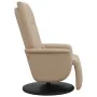 Sillón reclinable masaje reposapiés cuero sintético capuchino by , Armchairs - Ref: Foro24-356516, Price: 232,77 €, Discount: %