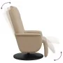 Sillón reclinable masaje reposapiés cuero sintético capuchino by , Armchairs - Ref: Foro24-356516, Price: 232,77 €, Discount: %