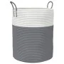 Cesta de almacenaje algodón gris y blanco Ø38x46 cm von , Körbe - Ref: Foro24-358482, Preis: 31,91 €, Rabatt: %
