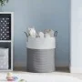 Cesta de almacenaje algodón gris y blanco Ø38x46 cm von , Körbe - Ref: Foro24-358482, Preis: 31,91 €, Rabatt: %