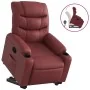 Sillón reclinable elevable cuero artificial rojo tinto by , Armchairs - Ref: Foro24-3206603, Price: 299,83 €, Discount: %