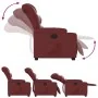 Sillón reclinable elevable cuero artificial rojo tinto by , Armchairs - Ref: Foro24-3206603, Price: 299,83 €, Discount: %