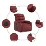 Sillón reclinable elevable cuero artificial rojo tinto by , Armchairs - Ref: Foro24-3206603, Price: 299,83 €, Discount: %