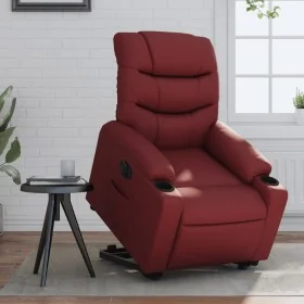 Sillón elevable eléctrico cuero artificial rojo tinto von , Sessel - Ref: Foro24-3206617, Preis: 350,42 €, Rabatt: %