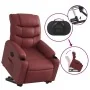 Sillón elevable eléctrico cuero artificial rojo tinto de , Sillones - Ref: Foro24-3206617, Precio: 350,42 €, Descuento: %