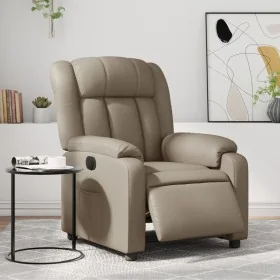 Sillón reclinable eléctrico de cuero sintético color capuchino by , Armchairs - Ref: Foro24-3205256, Price: 277,88 €, Discoun...