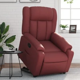 Sillón reclinable elevable cuero artificial rojo tinto by , Armchairs - Ref: Foro24-3205268, Price: 331,31 €, Discount: %