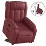 Sillón reclinable elevable cuero artificial rojo tinto de , Sillones - Ref: Foro24-3205268, Precio: 331,08 €, Descuento: %