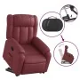 Sillón reclinable elevable cuero artificial rojo tinto de , Sillones - Ref: Foro24-3205268, Precio: 331,08 €, Descuento: %