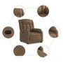 Sillón reclinable eléctrico de tela marrón von , Sessel - Ref: Foro24-3205296, Preis: 279,89 €, Rabatt: %