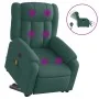 Sillón masaje eléctrico reclinable elevable tela verde oscuro by , Armchairs - Ref: Foro24-3205358, Price: 385,71 €, Discount: %