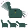 Sillón masaje eléctrico reclinable elevable tela verde oscuro by , Armchairs - Ref: Foro24-3205358, Price: 385,71 €, Discount: %
