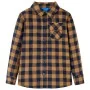 Camisa a cuadros infantil coñac y azul 128 by , Kids T-shirts - Ref: Foro24-12957, Price: 13,95 €, Discount: %