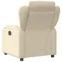 Sillón reclinable de masaje eléctrico tela color crema by , Armchairs - Ref: Foro24-3204479, Price: 312,82 €, Discount: %