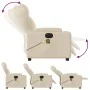 Sillón reclinable de masaje eléctrico tela color crema by , Armchairs - Ref: Foro24-3204479, Price: 312,82 €, Discount: %
