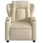 Sillón reclinable de masaje eléctrico tela color crema by , Armchairs - Ref: Foro24-3204479, Price: 312,82 €, Discount: %