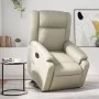 Sillón reclinable elevable eléctrico de cuero sintético crema by , Armchairs - Ref: Foro24-3205165, Price: 376,12 €, Discount: %