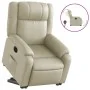 Sillón reclinable elevable eléctrico de cuero sintético crema by , Armchairs - Ref: Foro24-3205165, Price: 376,12 €, Discount: %