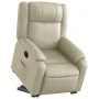 Sillón reclinable elevable eléctrico de cuero sintético crema by , Armchairs - Ref: Foro24-3205165, Price: 376,12 €, Discount: %
