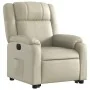 Sillón reclinable elevable eléctrico de cuero sintético crema by , Armchairs - Ref: Foro24-3205165, Price: 376,12 €, Discount: %