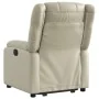 Sillón reclinable elevable eléctrico de cuero sintético crema by , Armchairs - Ref: Foro24-3205165, Price: 376,12 €, Discount: %