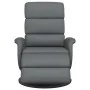 Sillón reclinable con reposapiés cuero sintético gris by , Armchairs - Ref: Foro24-356720, Price: 239,14 €, Discount: %