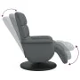 Sillón reclinable con reposapiés cuero sintético gris by , Armchairs - Ref: Foro24-356720, Price: 239,14 €, Discount: %