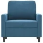 Sillón de terciopelo azul 60 cm by , Sofas - Ref: Foro24-359188, Price: 168,73 €, Discount: %