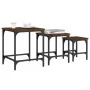 Mesas de centro apilables 3 pzas madera ingeniería roble marrón by , Coffee table - Ref: Foro24-838937, Price: 49,44 €, Disco...