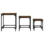 Mesas de centro apilables 3 pzas madera ingeniería roble marrón by , Coffee table - Ref: Foro24-838937, Price: 49,44 €, Disco...