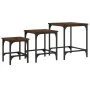 Mesas de centro apilables 3 pzas madera ingeniería roble marrón by , Coffee table - Ref: Foro24-838937, Price: 49,44 €, Disco...