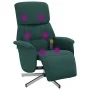 Sillón reclinable de masaje con reposapiés tela verde oscuro de , Sillones - Ref: Foro24-356673, Precio: 200,62 €, Descuento: %