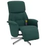Sillón reclinable de masaje con reposapiés tela verde oscuro de , Sillones - Ref: Foro24-356673, Precio: 200,62 €, Descuento: %