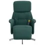 Sillón reclinable de masaje con reposapiés tela verde oscuro de , Sillones - Ref: Foro24-356673, Precio: 200,62 €, Descuento: %
