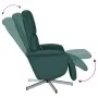 Sillón reclinable de masaje con reposapiés tela verde oscuro de , Sillones - Ref: Foro24-356673, Precio: 200,62 €, Descuento: %