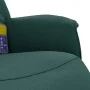Sillón reclinable de masaje con reposapiés tela verde oscuro de , Sillones - Ref: Foro24-356673, Precio: 200,62 €, Descuento: %