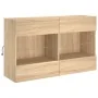 Mueble TV de pared con luces LED roble Sonoma 98,5x30x60,5 cm von , TV-Möbel - Ref: Foro24-837108, Preis: 105,32 €, Rabatt: %