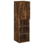 Muebles TV pared con LED 5 pzas madera ingeniería roble ahumado by , TV Furniture - Ref: Foro24-3216608, Price: 158,11 €, Dis...