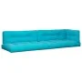 Cojines para asiento de palets 5 piezas tela turquesa by , Cushions for chairs and sofas - Ref: Foro24-3217143, Price: 150,72...