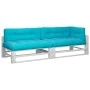 Cojines para asiento de palets 5 piezas tela turquesa by , Cushions for chairs and sofas - Ref: Foro24-3217143, Price: 150,72...