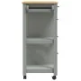 Carrito de cocina MONZA madera maciza de pino 84x40x90 cm by , Kitchen and dining carts - Ref: Foro24-376116, Price: 204,91 €...