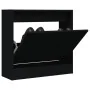 Zapatero de madera de ingeniería negro 60x21x57 cm by , Shoe racks and shoe organizers - Ref: Foro24-839883, Price: 47,13 €, ...