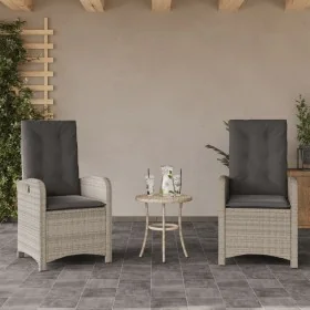Sillones reclinables de jardín con cojines gris 2 uds ratán PE von , Gartenstühle - Ref: Foro24-365174, Preis: 271,97 €, Raba...