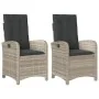 Sillones reclinables de jardín con cojines gris 2 uds ratán PE von , Gartenstühle - Ref: Foro24-365174, Preis: 266,44 €, Raba...