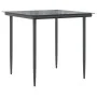 Set comedor de jardín 3 pzas con cojines ratán sintético negro by , Garden sets - Ref: Foro24-3211920, Price: 296,18 €, Disco...